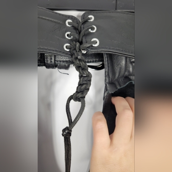 Vintage Harley-Davidson Leather Chaps Pants #569 Size L - Picture 11 of 16